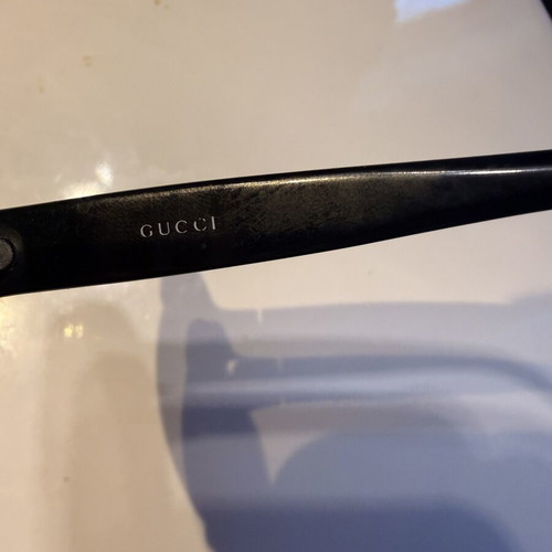 Gucci vintage sunglasses black frame gradient tint