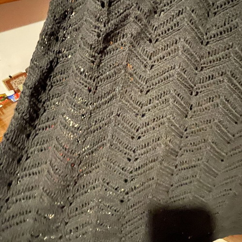 Knitted dress black like new with lining