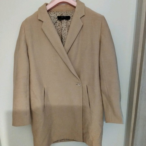 Zara oversized pink coat used with animal print lining