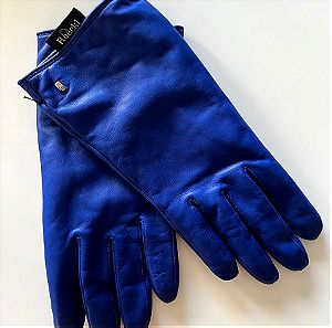 Γυναικεία δερμάτινα γάντια Roeckl μπλέ