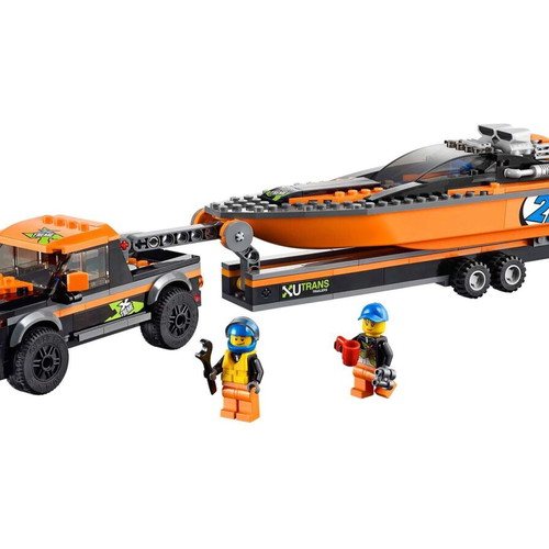 Lego City 60085 4x4 with Powerboat used set