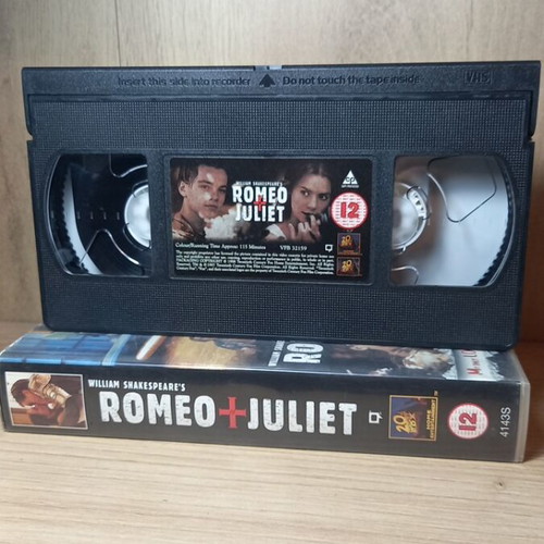 Romeo + Juliet VHS tape, English original, no subtitles
