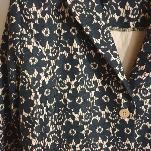 Vintage handmade women's blazer nude/black L new