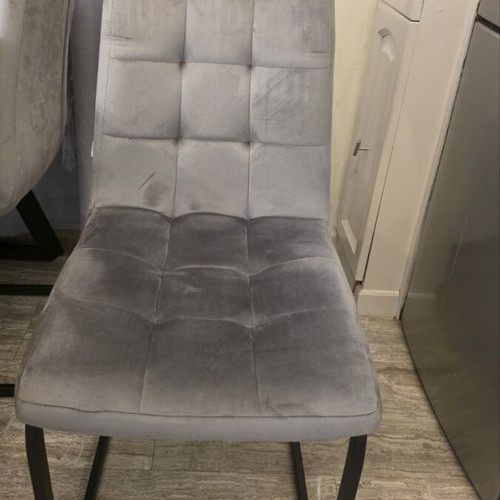 Dining chairs set of 6 in gray, like new