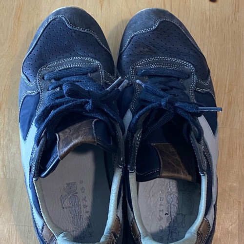 Diadora sneakers used, blue, size 42