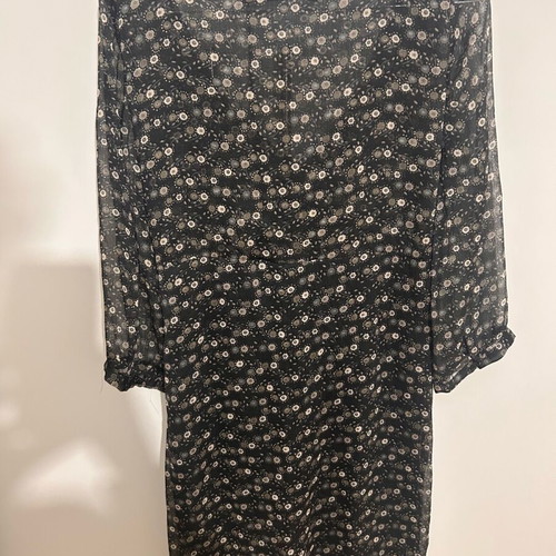 Zara chiffon midi dress Medium like new, gray