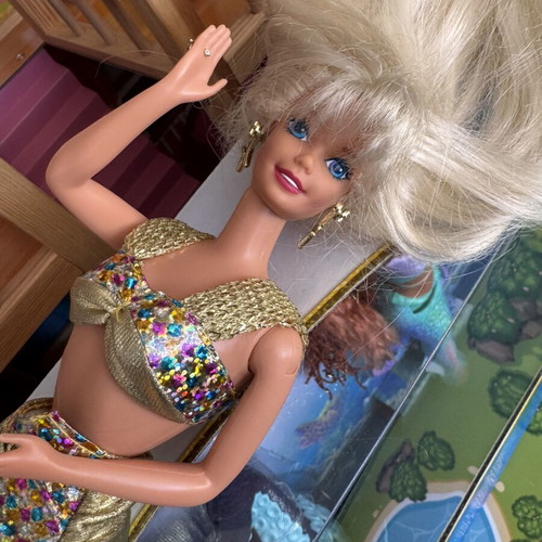 Retro Barbie Mermaid 1995 Jewel Hair