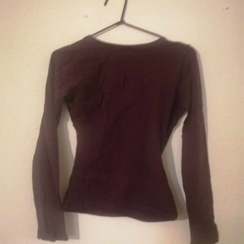 Purple long-sleeved shirt used, wrap style, size S