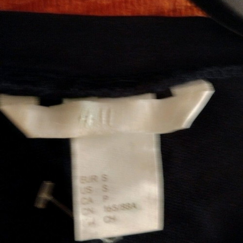 H&M blouse with sequins like new, black with green details
