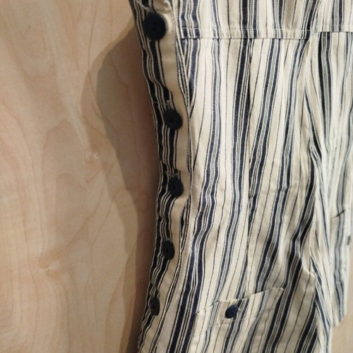 Dubleme Overalls Shorts for Girls 12 years like new, beige-blue striped