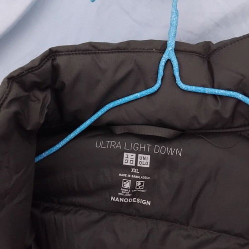 Down feather puffer jacket Uniqlo like new, green XXL