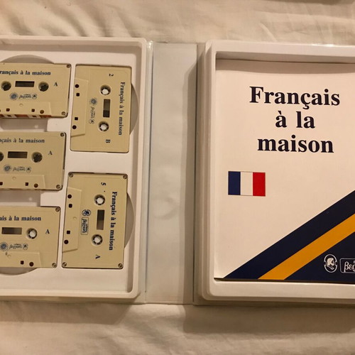 French Learning Books and Cassettes Set "Français à la maison" new
