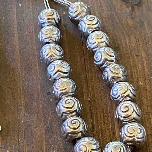 Collectible silver-plated worry beads like new, 23 centimeters