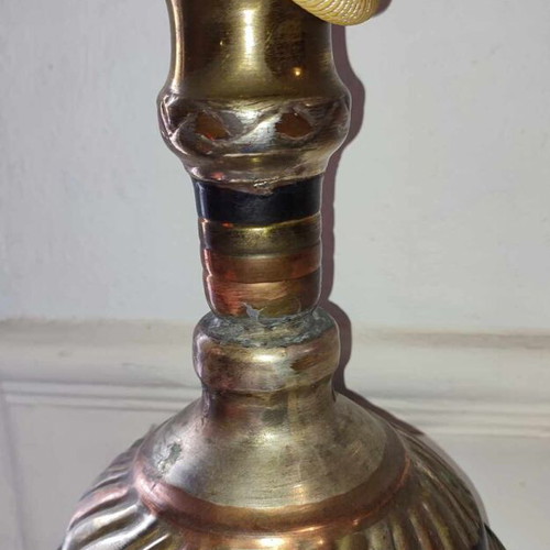 Carved collectible hookah with bronze and copper, like new, 85 cm