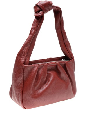 Leather shoulder bag like new, deep red, 100% leather