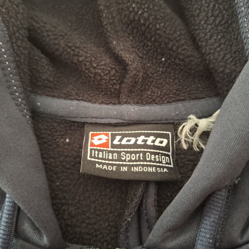 Lotto women's sports jacket with hood, fleece, dark blue, like new