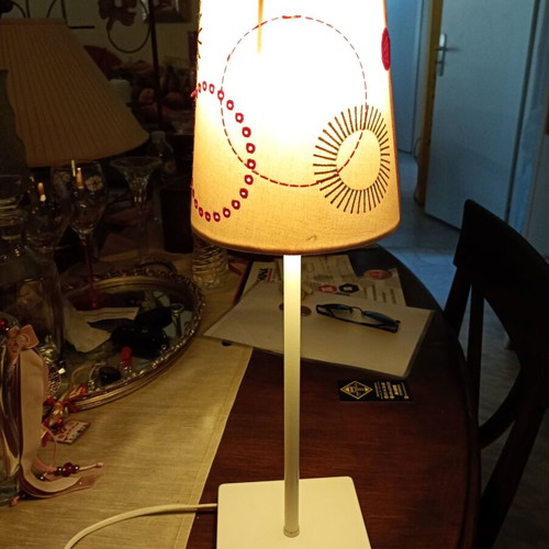Metal table lamp like new, height 0.46 m
