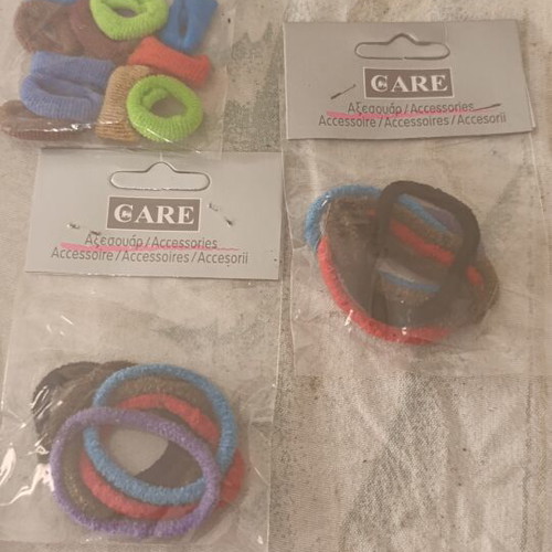 Care multicolor elastic bands pack of 3 new