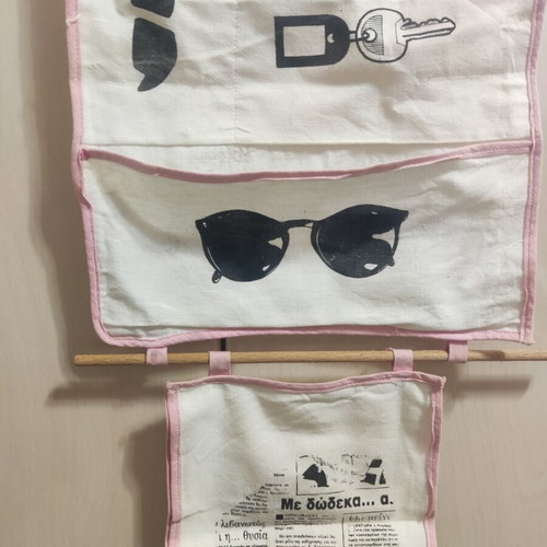 Vintage 80's Hanging Fabric Storage Organizer like new