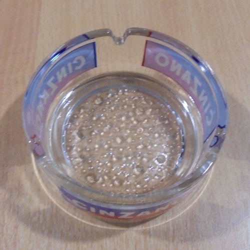 Cinzano Vermouth promotional glass ashtray like new