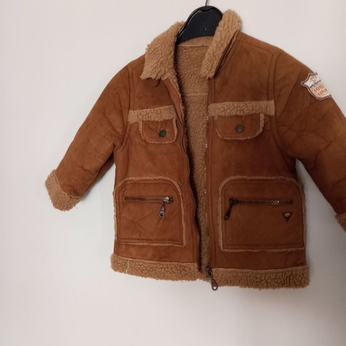 Boy's warm brown jacket, size 92 cm, age 2 years