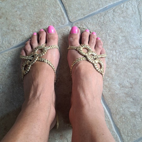 Doca sandals used, gold matte color, size 38
