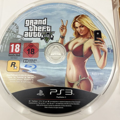 Grand Theft Auto 5 PS3 game with map