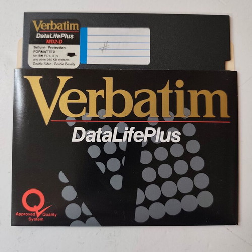Verbatim Datalife MD2D floppy disks used, 2 pieces, 5.25 inch
