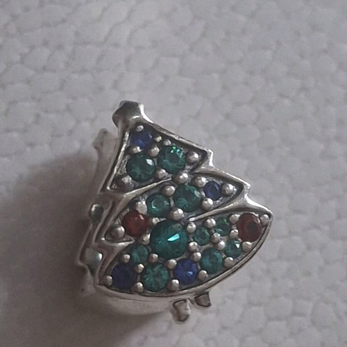 Pandora charm decorated with zircon stones the magic of Christmas like new