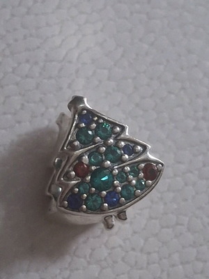 Charm Pandora διακοσμημένο με ζιργκόν πέτρες the magic of Christmas σαν καινούργιο