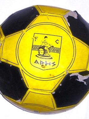 Aris F.C. Football Ball used, plastic with air valve