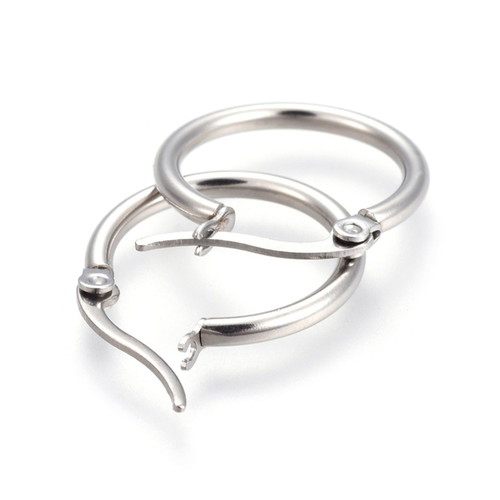 Steel hoop earrings new, hypoallergenic stainless steel