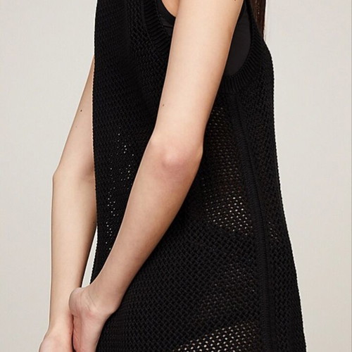 Tommy Hilfiger Sleeveless Knit Dress Black New