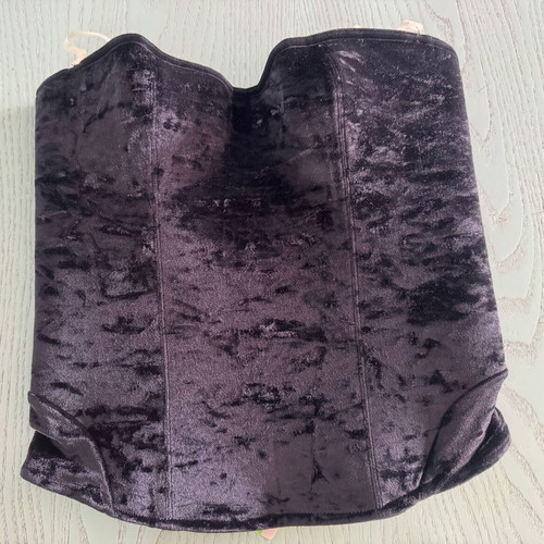 Velvet corset Milavitsa new, black, GB 34B / F 90B / Bel 75B