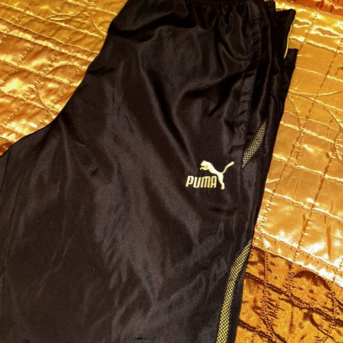 Puma Nylon Track Pants like new, size L, black