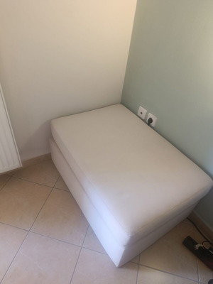 Stool sofa like new with easy-clean fabric