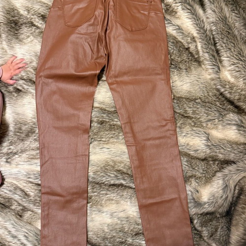 Leather pants brown like new