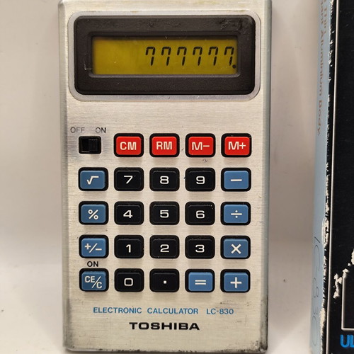 Vintage calculators, 1970s, set of 2