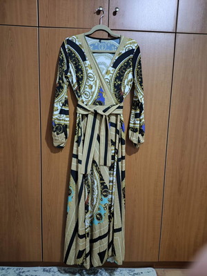 Baroque long dress new, size M, multicolor
