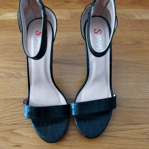 Seastar black high sandals like new, size 40