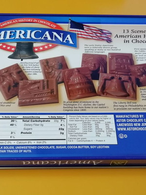 Americana metal chocolate box like new