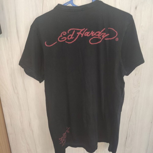 Ed Hardy by Christian Audigier vintage men's black T-shirt size L/M like new