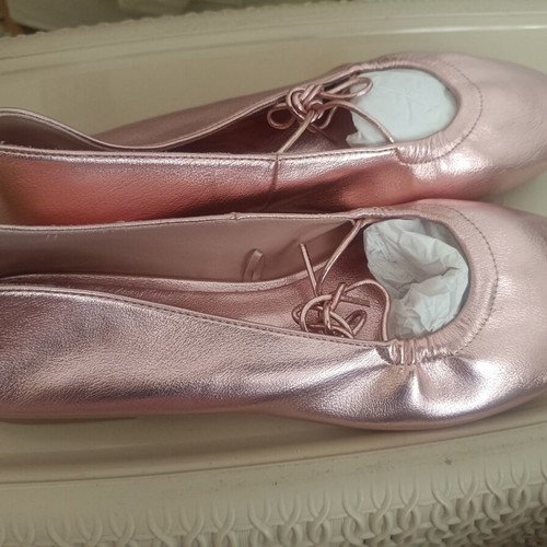 Mango pink ballerinas size 38 like new narrow fit