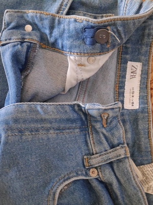 Παιδικό παντελόνι cargo jeans Zara σαν καινούργιο, μπλε, 164 cm