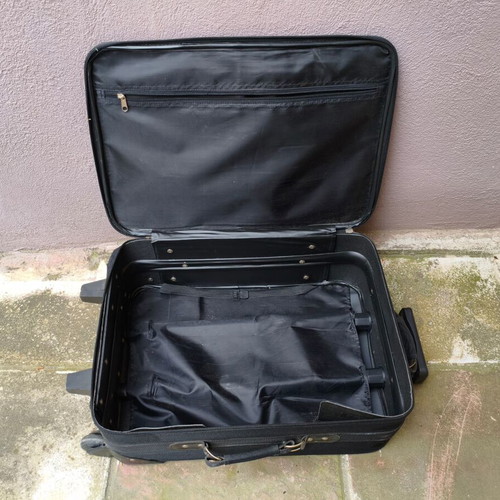 Wheeled suitcase used black