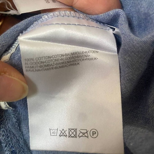 Yessica C&A Oversized Linen Shirt like new, blue, size XL