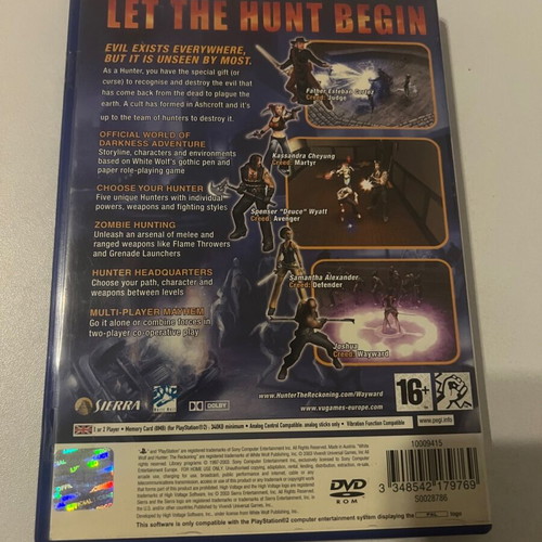 Hunter The Reckoning PlayStation 2 like new without manual