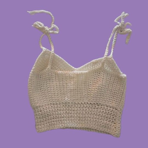White crochet top new, size XS