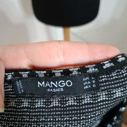 Mango women's dress black with silver details like new