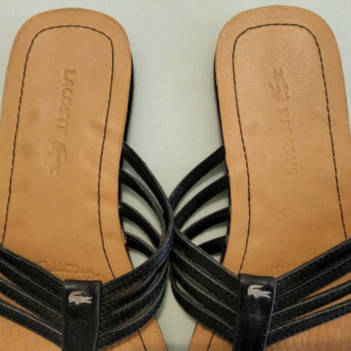 Lacoste women's sandals new, size 37, black leather